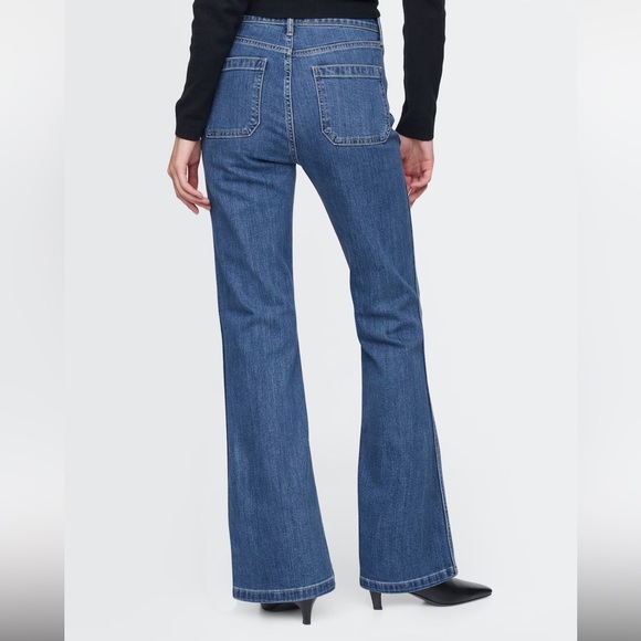 70’s high rise flare jeans, SHORT - Picture 3 of 3